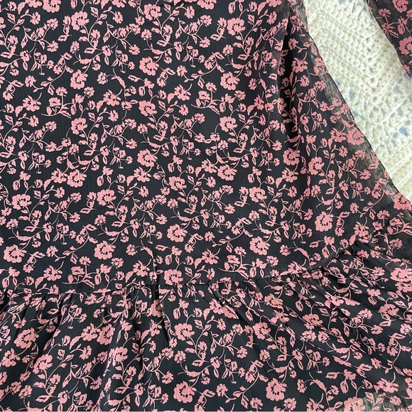 NWT Francescas Dress Mi Ami Maxine Floral Sweetheart Mini Milkmaid Peasant Puff - Picture 7 of 11